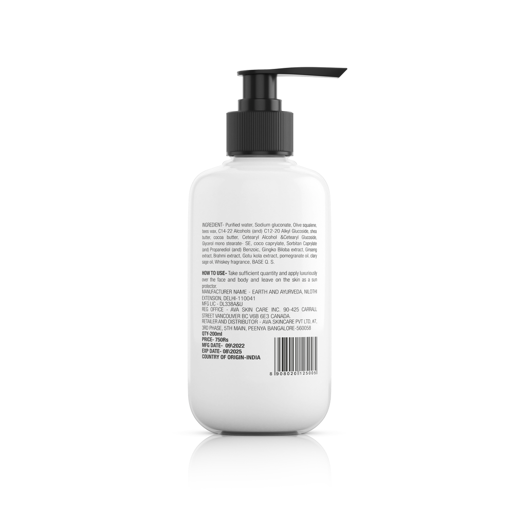 ingredient list for thelaval whiskey antiaging lotion 